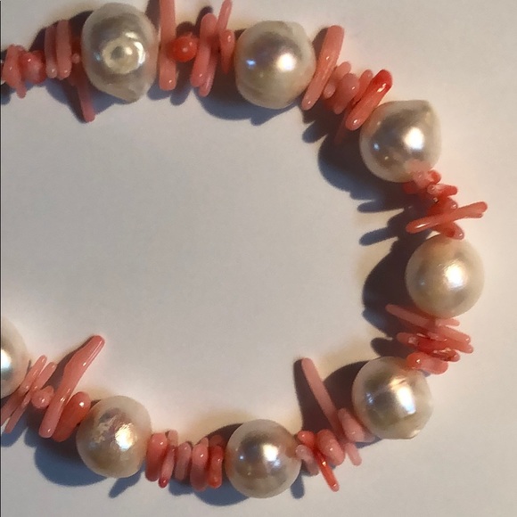 SOLD Cultured Pearl 
& Bamboo coral Bracelet 💕 - Picture 8 of 8